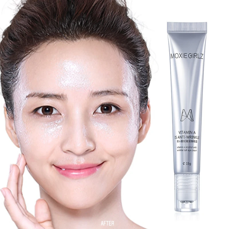 Vitamin A Massage Rolling Eye Cream Remover Dark Circle Anti-Wrinkle Moisturizing Oil-Control Refresh Cream Eye Massager Care