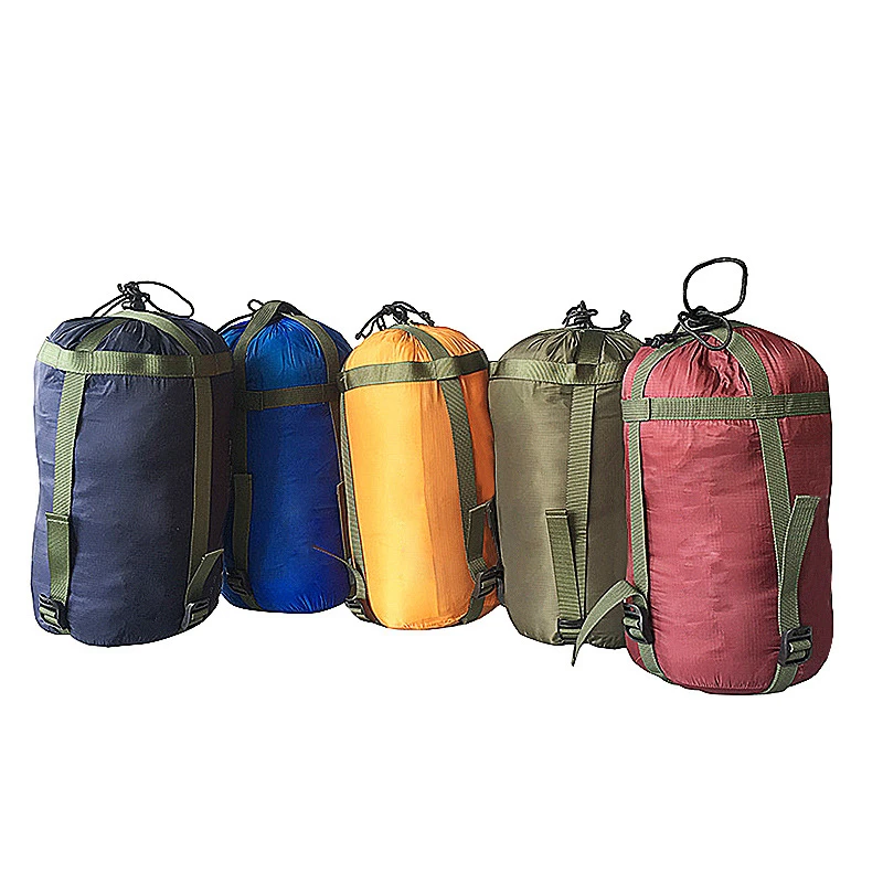 Waterproof Compression Stuff Sack Outdoor Camping Sleeping Bag Storage Bag 38*18cm Drawstring design nylon Pack outdoor tools