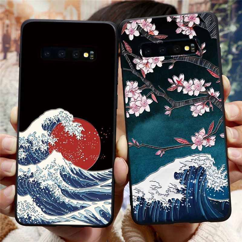 3D Relief Mountain Flower Case For Samsung Galaxy J3 J5 J7 Prime 2016 2017 A6 A8 J4 J6 J8 Plus A7 A9 2018 A5 TPU Cover Funda