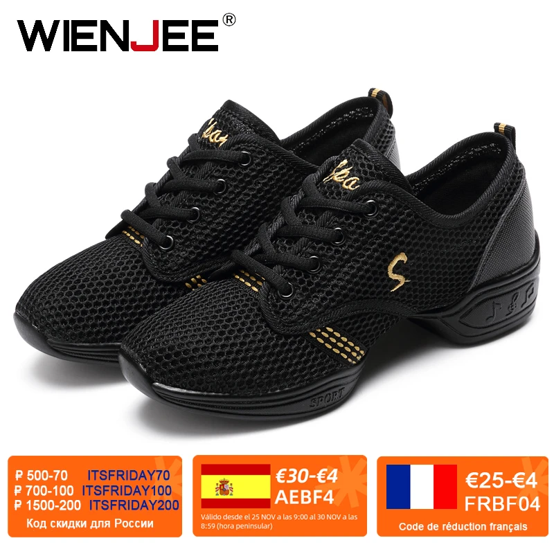 New 2020 Sports Feature Soft Outsole Breath Women Practice Shoes Sneakers For Woman Modern Jazz Dance Shoes Woman Zapatos Mujer