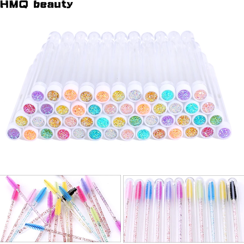 Reusable eyebrow brush tube disposable eyelash brush eyebrow brush with New eyelash resin drill replaceable brushes dust-proof