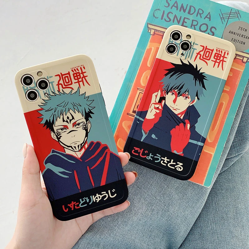 For iPhone 7 8Plus SE2 Case Luxury Jujutsu Kaisen Silicone Soft Cover For iPhone 11 12 13 Pro X XR XS Max Shockproof Phone Cases