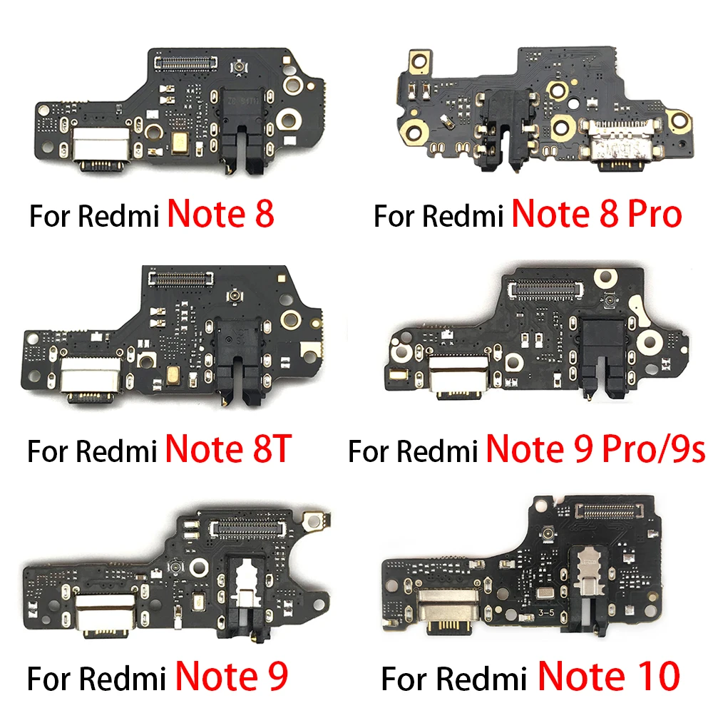USB Charging Port Charger Board Flex Cable For Xiaomi Redmi Note 8 8T 9 9S 7 5 6 10 Pro 5G Mi 10T Lite Dock Connector With Micro