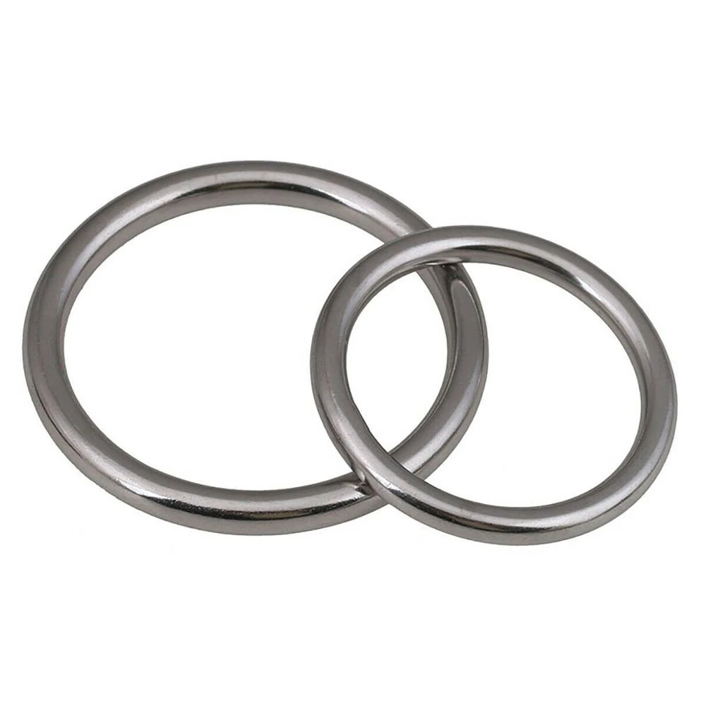 Heavy Duty Welded Round Rings Smooth Solid O Ring 304 Stainless Steel For Rigging Marine Boat Hammock Yoga Hanging Ring M3-M16