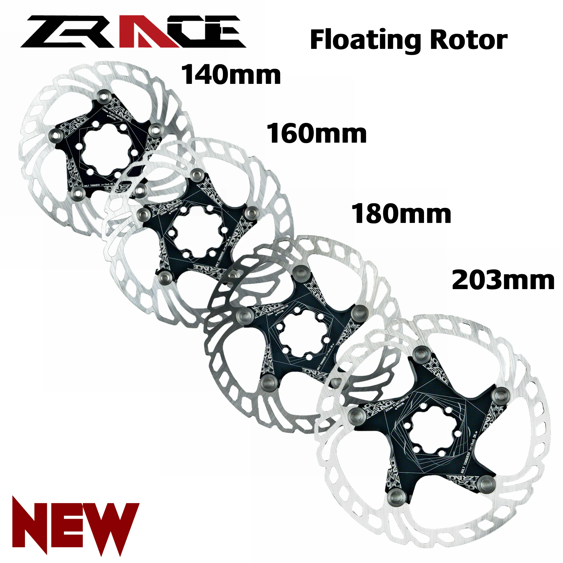 ZRACE bike brake rotor Strong heat dissipation floating rotor 140mm 160mm 180mm 203mm MTB / Road disc brake