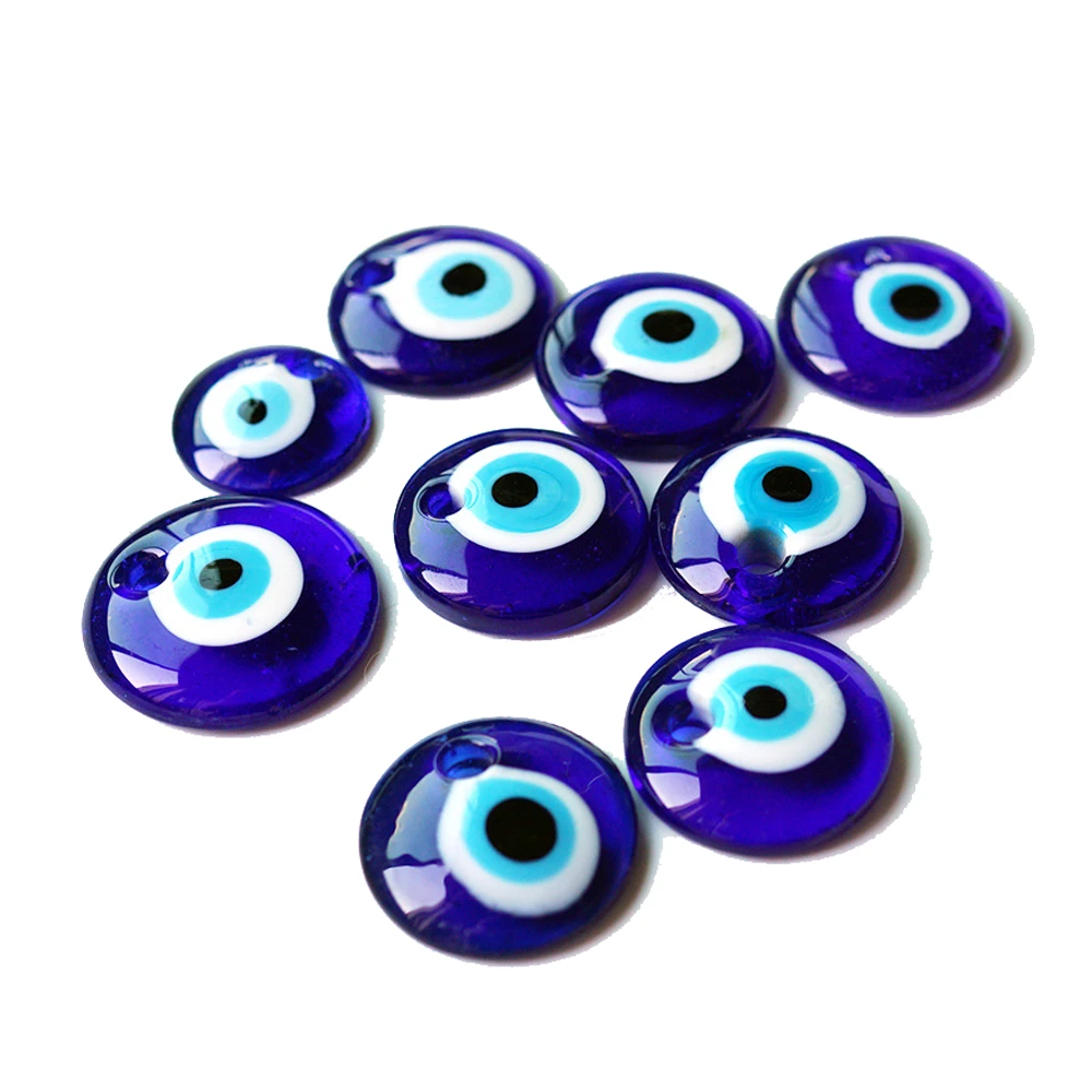 Meibeads Charms For Jewelry Making Glass Lucky Eye Blue Turkish Evil Eye Pendant For keychain Necklace DIY Jewelry Accessories