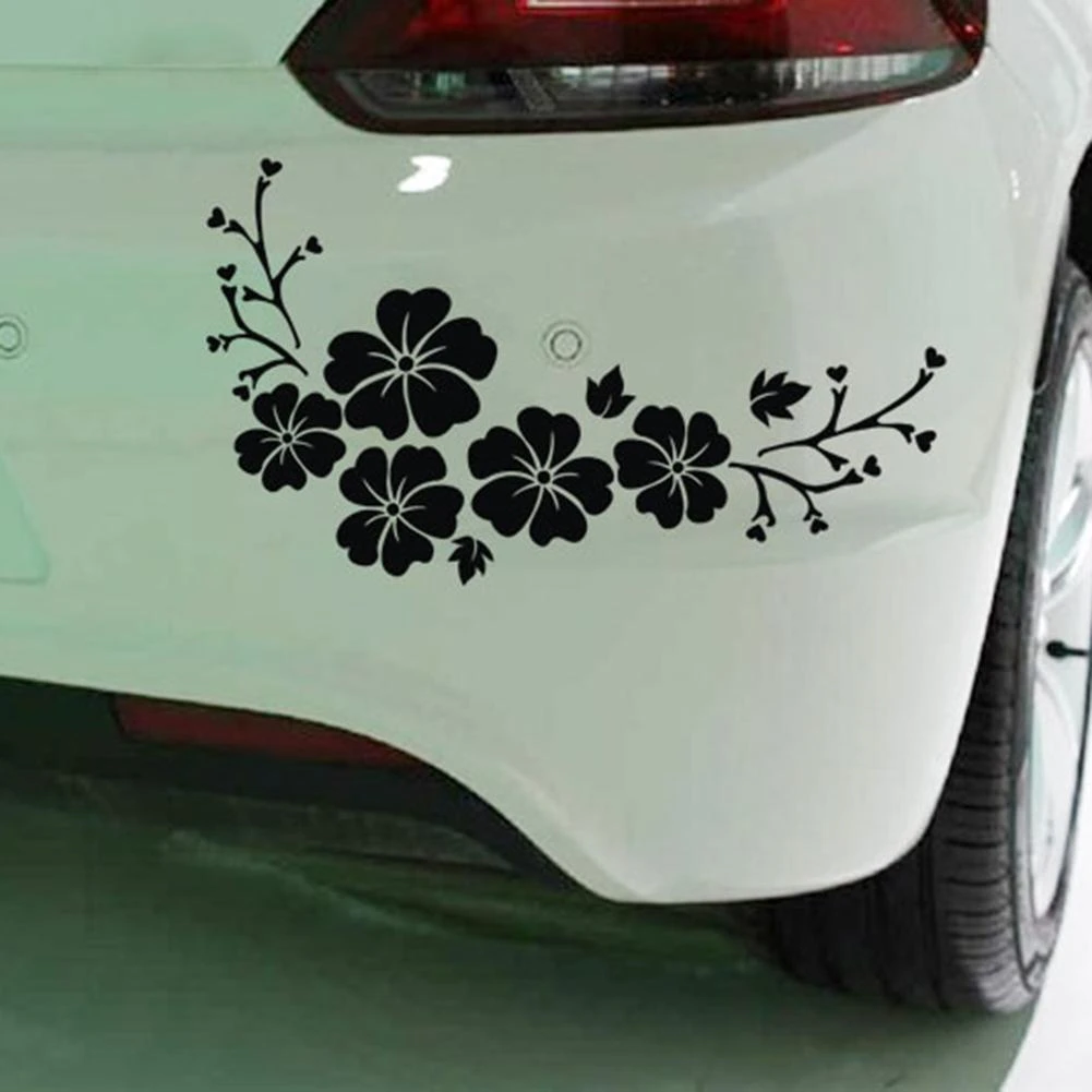 Flower Blossom Car Decal Sticker Auto Truck Bumper Door Window Decor Car-Styling Vinyl Stickers Water-resistant High stickiness