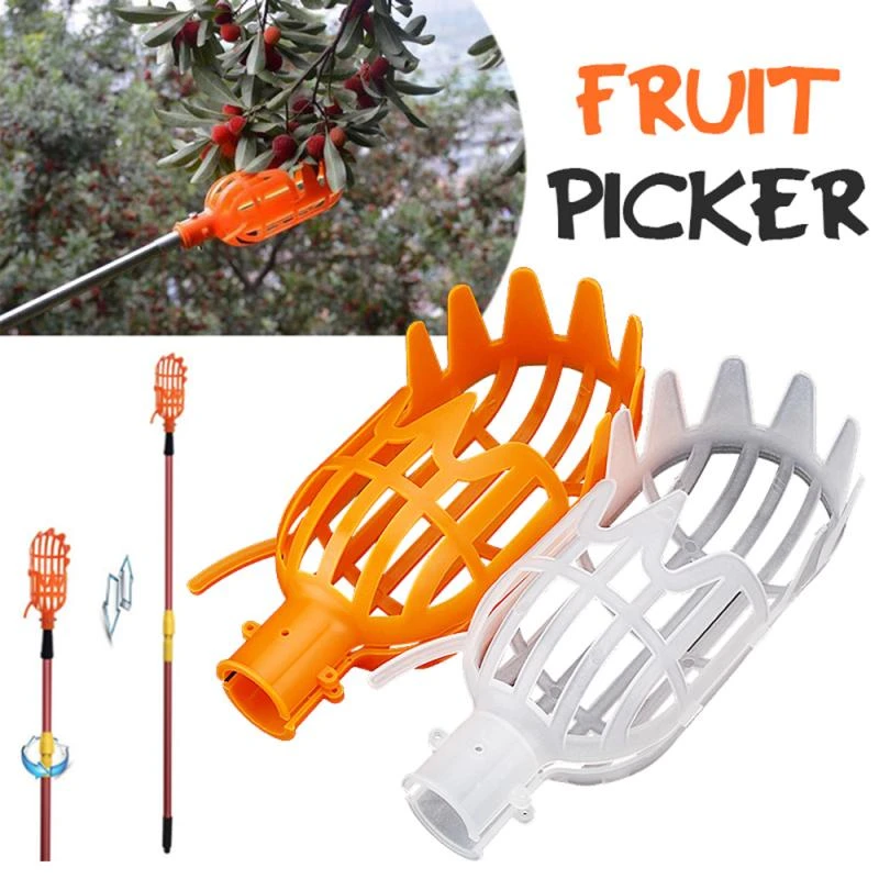 1PC Plastic Fruit Picker Pole Fruit Orange Apple Plum Pear Peach Catcher Picker Basket Gardening Farm Garden Picking Tool