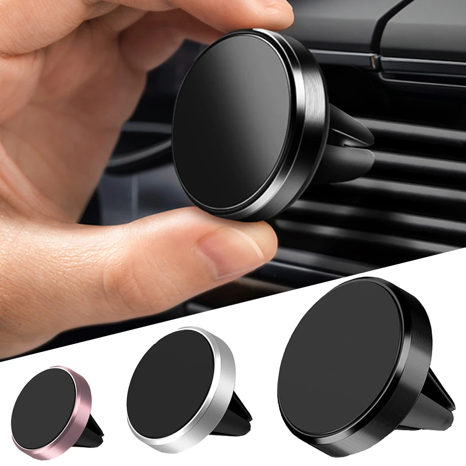 Round Magnetic Phone Holder in Car Powerful Magnet Adsorption Stand Car Magnetic Holder for Phone for iPhone 12 Pro Max Samsung