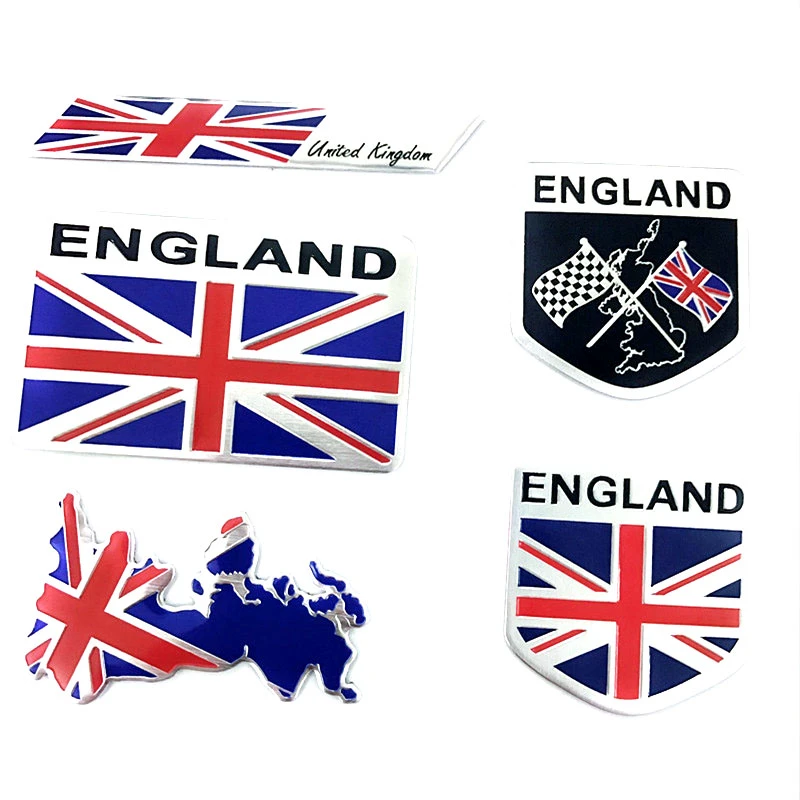 Automobile Motorcycle Exterior Accessories Great Britain UK United Kingdom England National Flag Aluminum Alloy Car Stickers