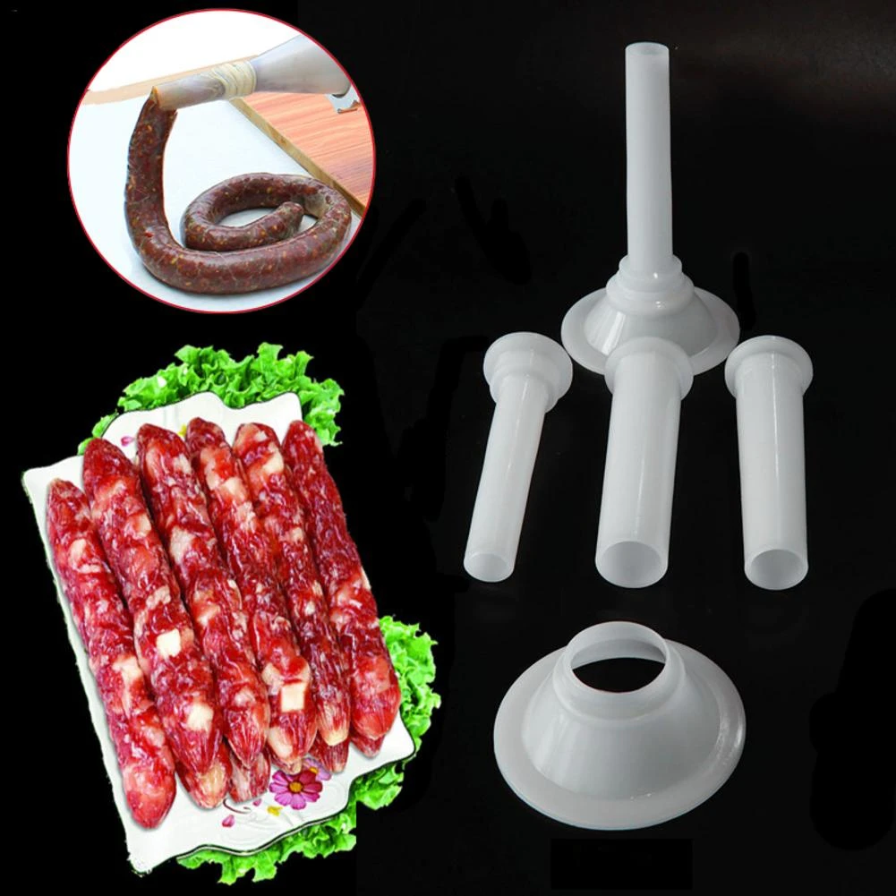 3 PCS/Set Food Grade Quality Meat Grinder Handmade Sausage Stuffing Tube Sausage Maker Stuffer