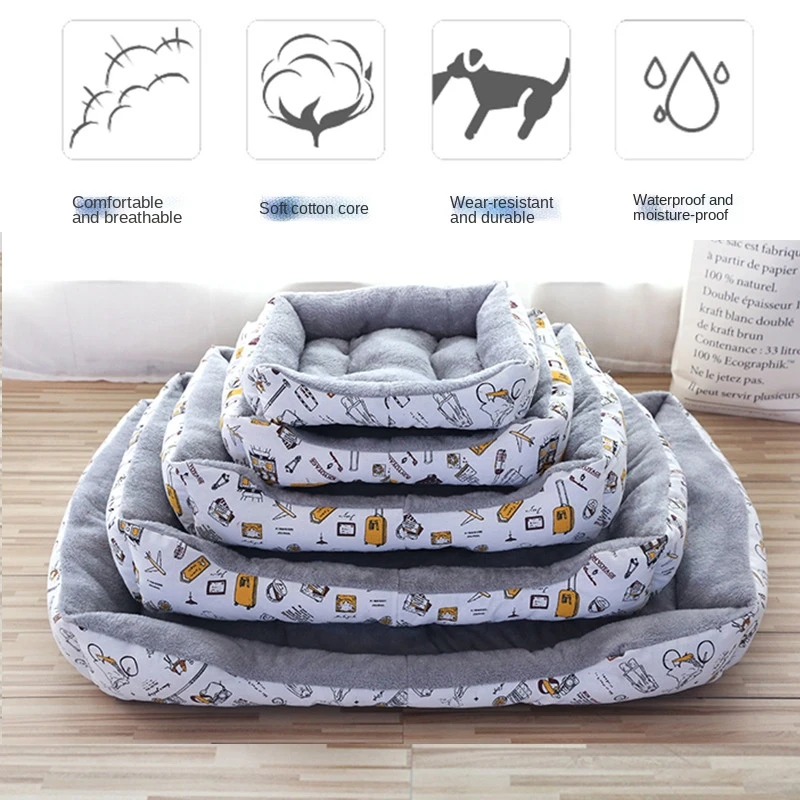 Pet Bed House Soft Pad Blanket Bed Mat for Puppy Dog Cat Sofa Cushion Home Washable Rug Keep Warm Pet Products Pets Accessories