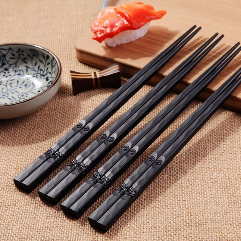 1 Pair Non-slip Chopsticks Alloy Chopsticks Reusable Chopsticks Durable Sushi Chopsticks Chinese Chopstick Plastic Chopsticks
