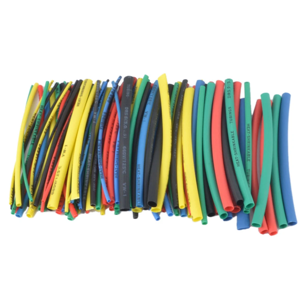 100Pcs Heat shrink tube kit Insulation Sleeving Polyolefin Shrinking Assorted Heat Shrink Tubing Wire Cable