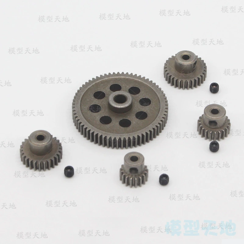 11184 Steel Metal Spur Diff Differential Main Gear 5MM 64T Motor Pinion Gears 3.17MM 17T 21T 26T 11119 11181 11176 11189 HSP Car