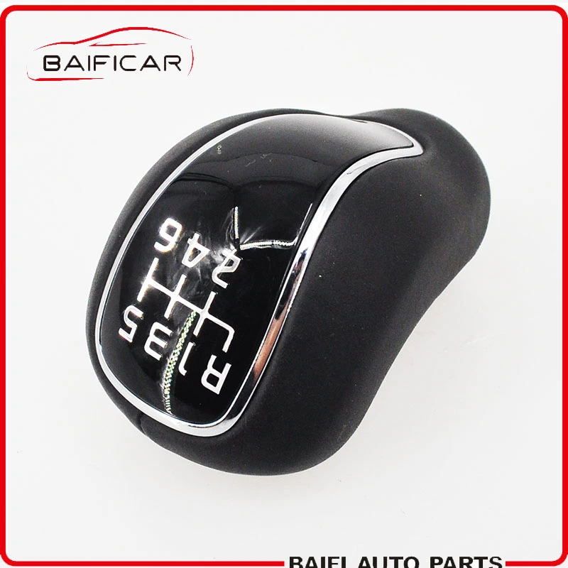 Baificar Leather Manual Stick Gear Shift Knob Lever Shifter 6 Speed For Hyundai Creta IX25 Kia Forte Cerato K3 Ceed 2012-2016