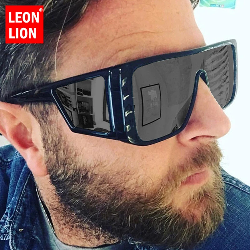 LeonLion Oversized Sunglasses Men 2021 Square Sun Glasses For Men/Women Vintage Eyeglasses Men Luxury Oculos De Sol Feminino