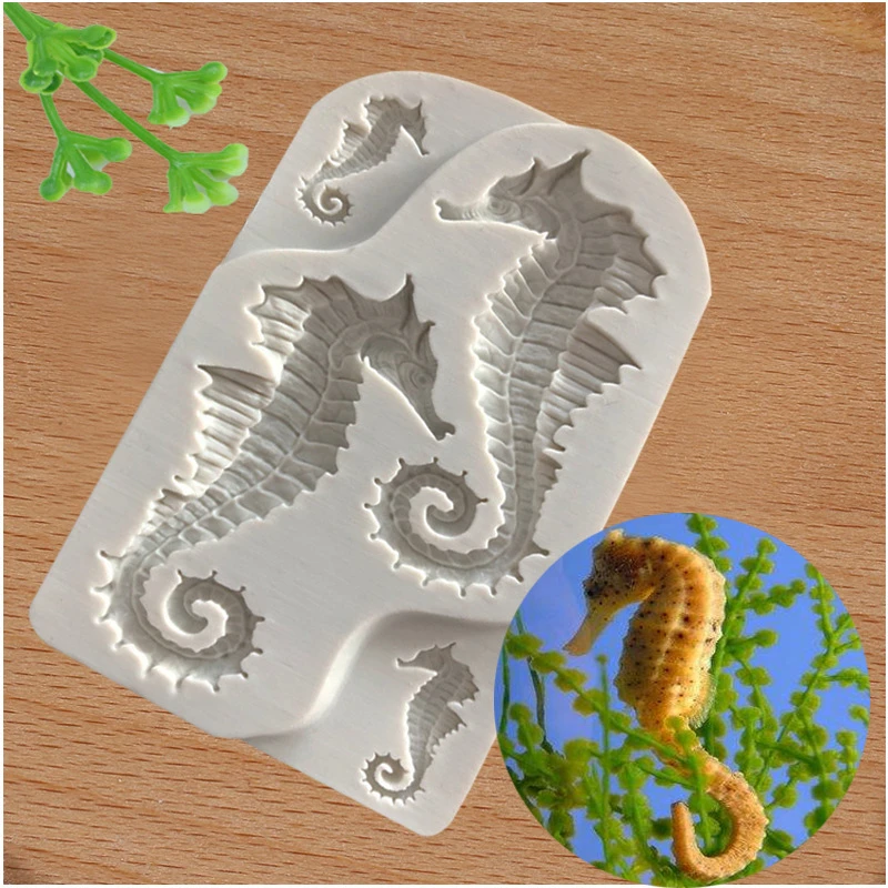 Hippocampus/Sea Horse Silicone Mold Fondant Sugarcraft Cake Decorating Tools Chocolate Gumpaste Jelly Mold  K597