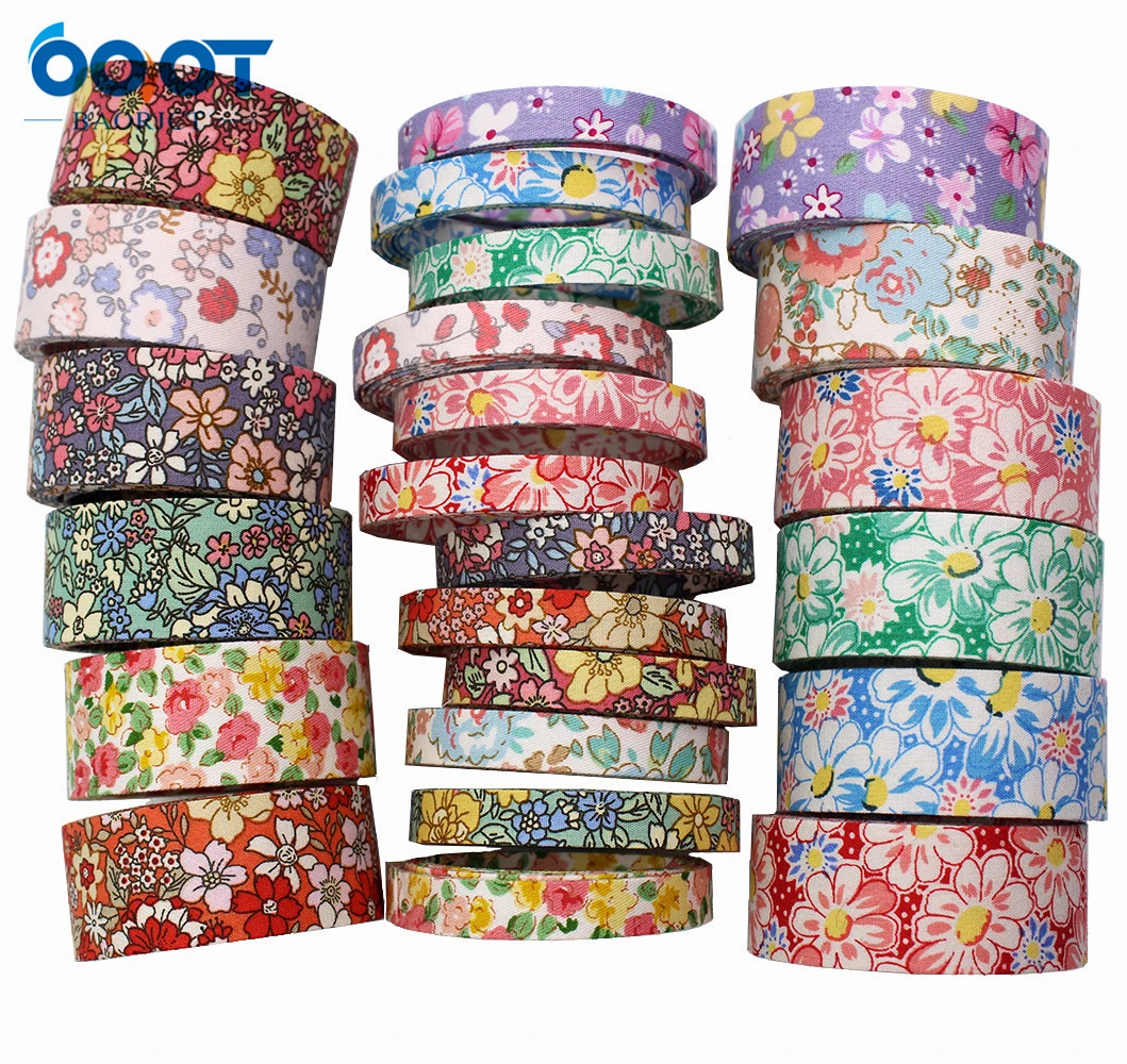 Double-Sided Springtime Flowers Cloth Ribbons 1