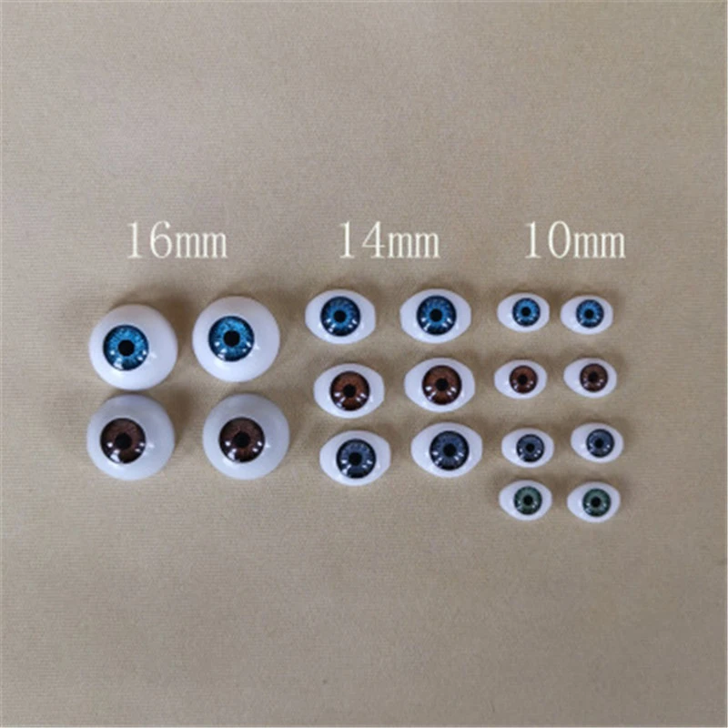 10MM 14MM 16MM Acrylic Eyes For Reborn Dolls Brown Green Grey  Color Eyeball For Blyth Dolls Diy BJD Doll Accessories