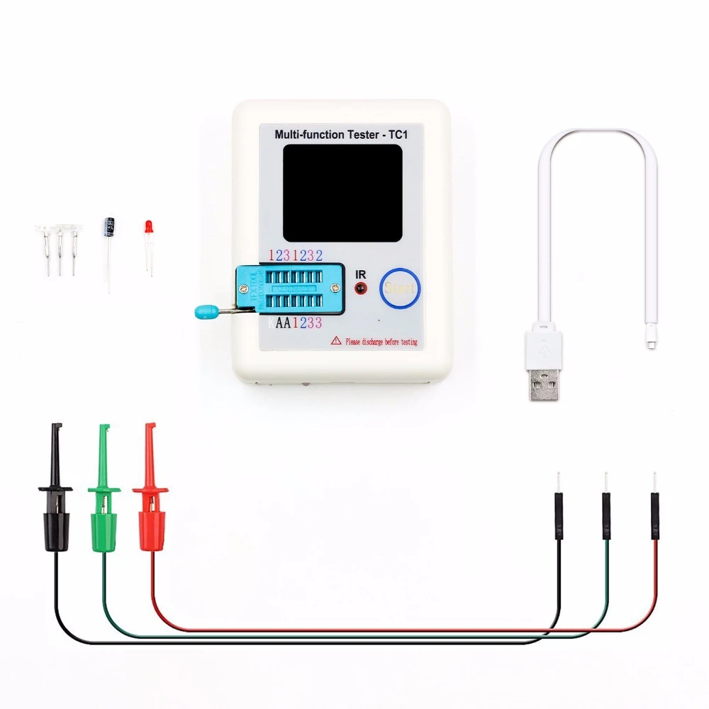 LCR-TC1 1.77inch Colorful Display Multifunctional TFT Backlight Transistor Tester