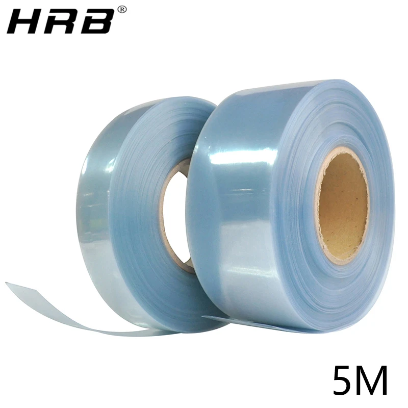 5M Transparent Heat Shrinkable Tube Shrink Tubing Heating Wrap Lipo Battery Film RC Parts 32mm 62mm 82mm 90mm 120mm 110mm 145mm