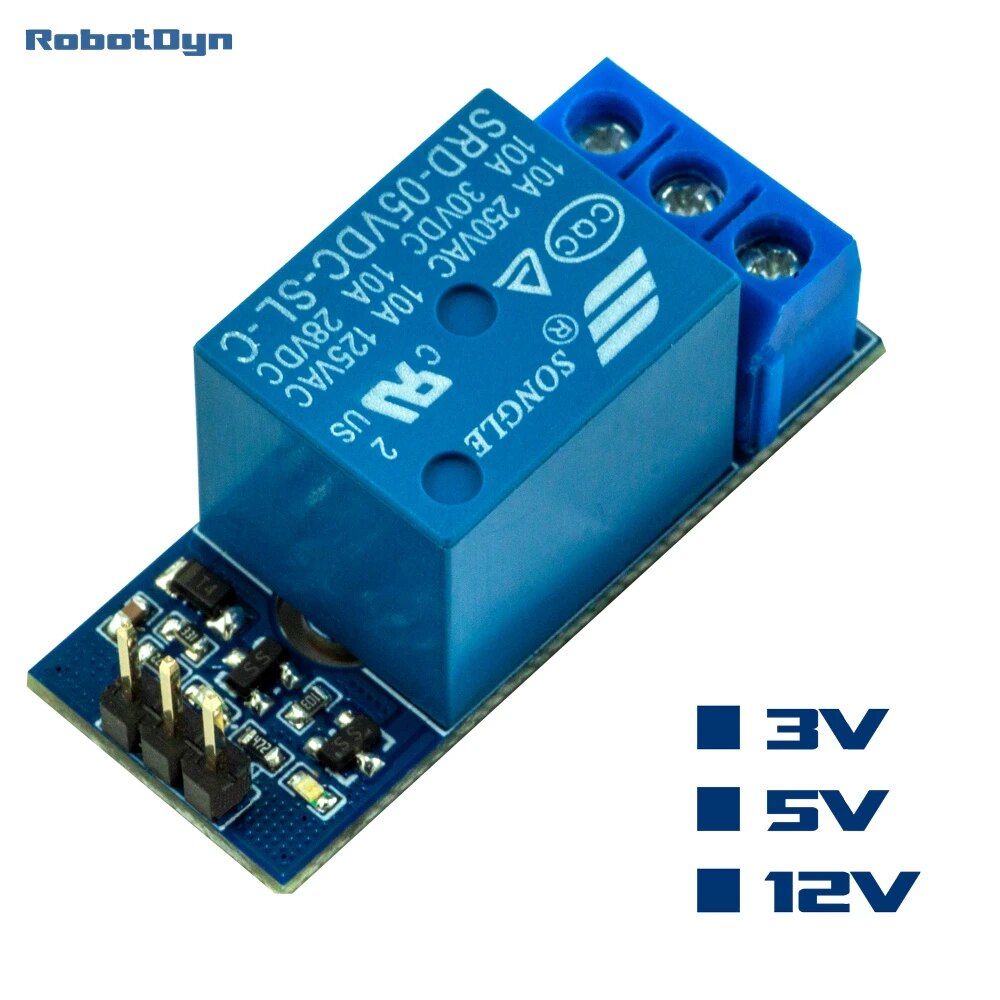 Relay Module 10A for DIY projects, 3.0V, 5.0V ,12V (3.0V for  Raspberry Pi, ESP8266/ESP32, STM32)