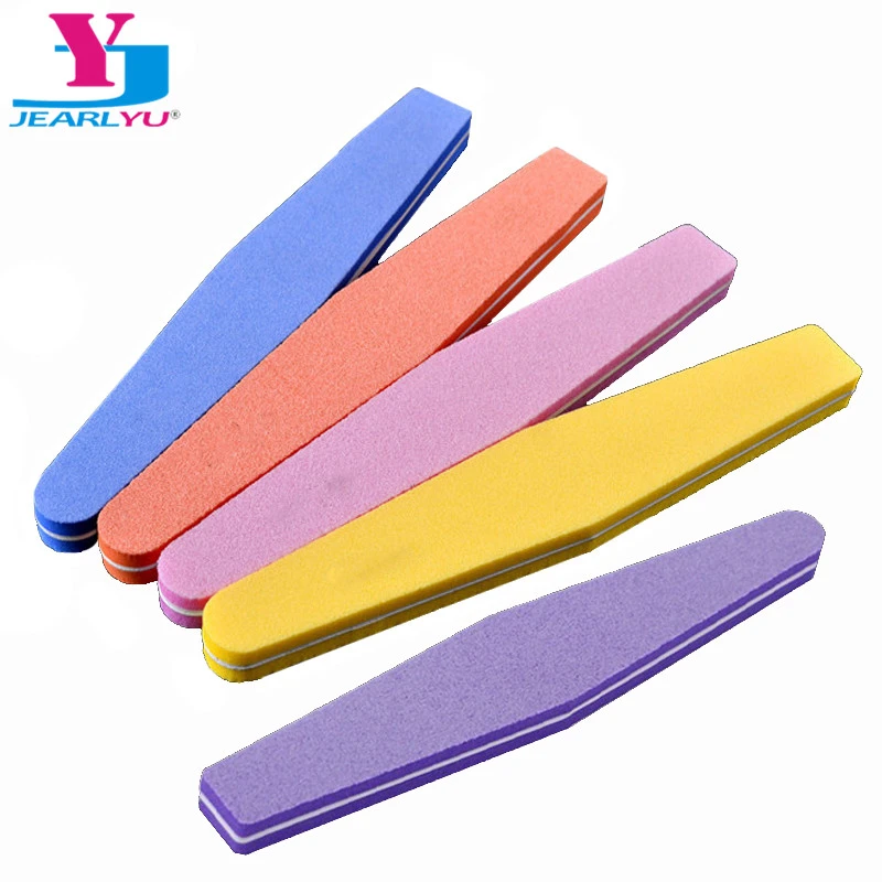 5Pcs/Lot  Mix Color Nail Files Sponge Diamond Nail Buffer File Washable Lime Unghie 100/180 Nail Polish   Buffer Block Suppliers