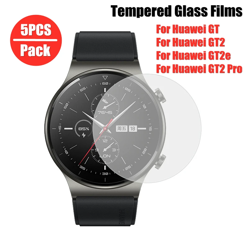 5pcs Tempered Glass For Huawei Watch GT 2 Pro 46mm protective Glass For huawei GT2 e GT 2e GT2e 42mm Screen Protector Cover Film