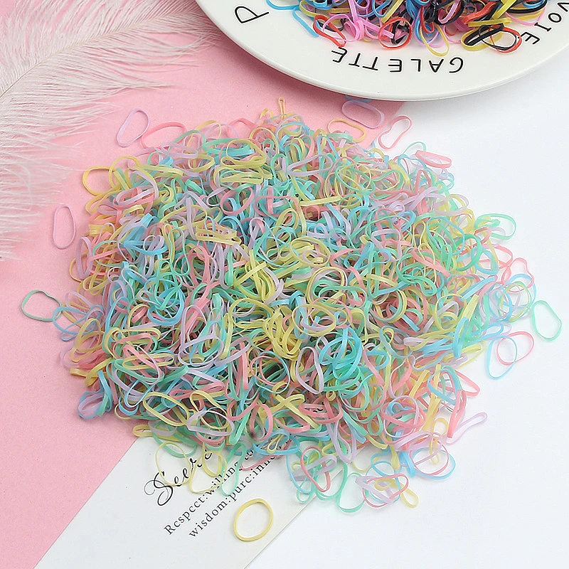1000pcs/Pack Fashion Girls Colorful Small Disposable Rubber Bands Gum For Ponytail Holder Elastic Hair Bands Hair Accessories