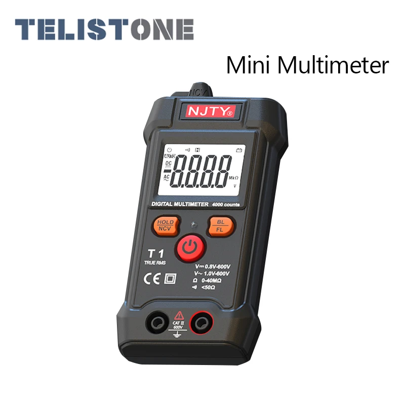 Smart Multimeter Digital 4000 Counts Mini Automotive Tester True RMS NCV 600V AC DC Voltage Tester Portable Electric Meter