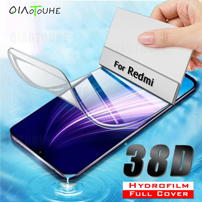 38D Full Cover Hydrogel Film For Xiaomi Redmi Note 8 7 6 5 Pro Screen Protector For Redmi 7 6 K20 K30 Pro 8 6A 7A Not Glass