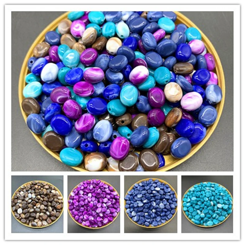 New 8x6mm 100pcs of Acrylic Beads Earrings Necklace Accessories Beads For Jewelry Making DIY Jewelry Findings