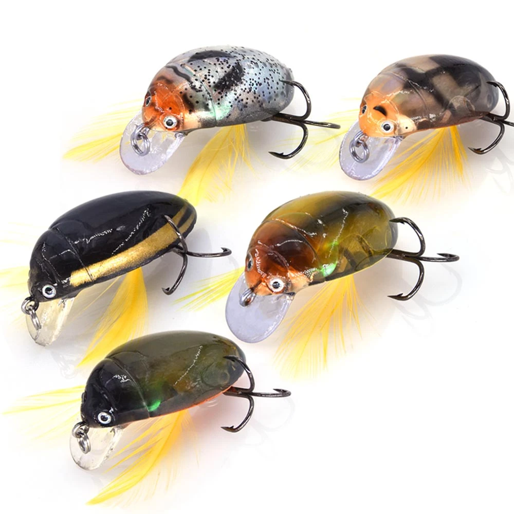 Makebass Artificial Beetle Fishing Bait Insect Fishing Lures Sea beetit crank 35 Bass Hard bait Fishing Tackle Lure bait