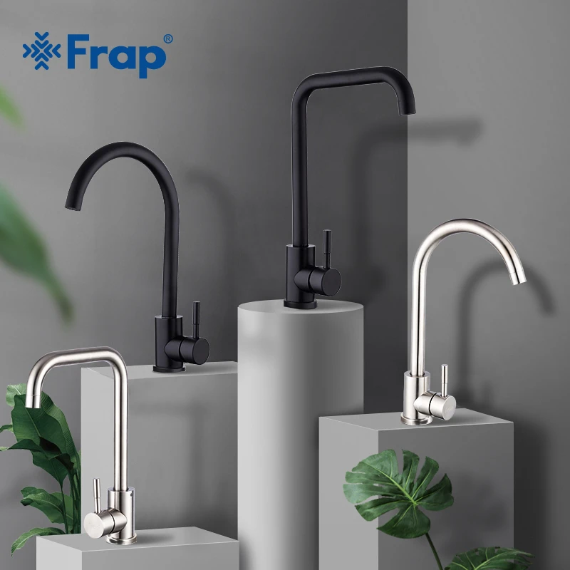 Frap Kitchen Sink Faucets Stainless Steel Faucet Single Handle Gourmet Bathroom Tapware Washbasin Taps Basin Kitchen Mixer Tap
