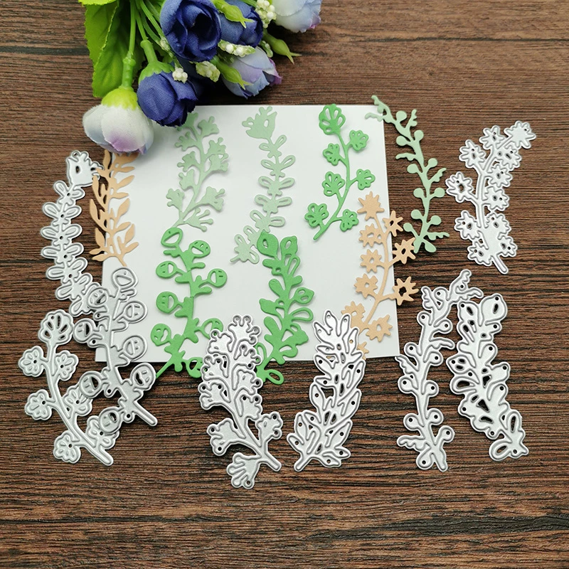 8pcs Leaves lace Metal Cutting Dies Craft Stamps die Cut Embossing Card Make Stencil