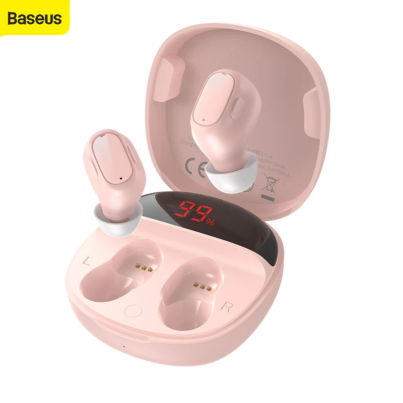 Baseus WM01 Plus TWS Earphone for iPhone Wireless 5.0 Mini True Wireless Earphones Smart Noise Reduction Voice Headset