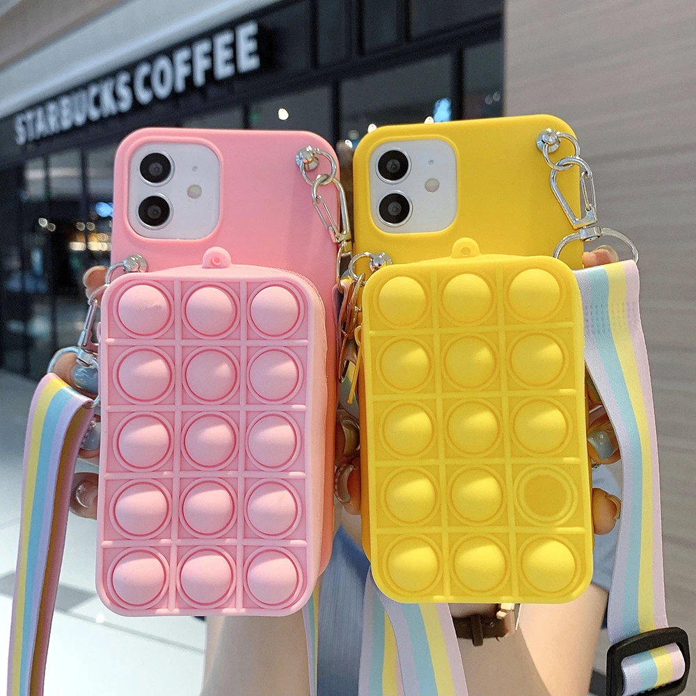 Case for Xiaomi Redmi 9A 9C 9T 8A 7A 6A 5A 4A 4X Mi A3 Lite Coin Bags Bubble Decompression Phone Cover for Poco M3 X3 NFC F3 F2