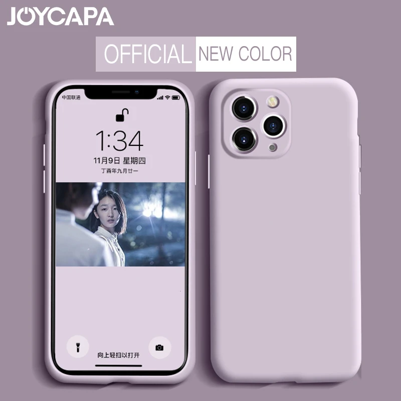 Thin Soft Liquid Silicone Case For iPhone 13 12 11 Pro Max Original Color Cover For iPhone X XS XR 6 7 8 Plus SE Back Shell Capa