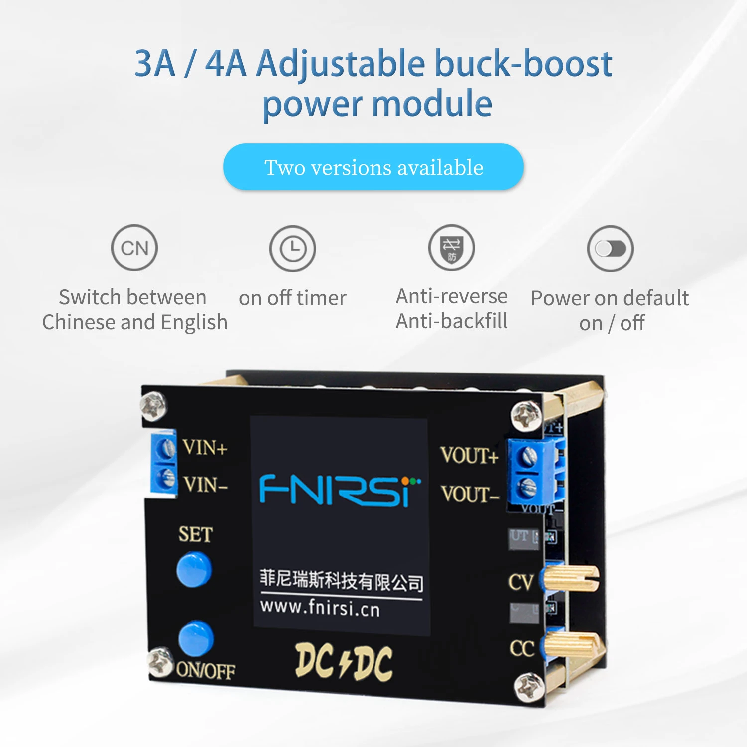 DC DC Automatic Boost/Buck Converter CC CV Power Module 0.5-30V 3A 35W/4A 50W Adjustable Regulated power supply Voltmeter