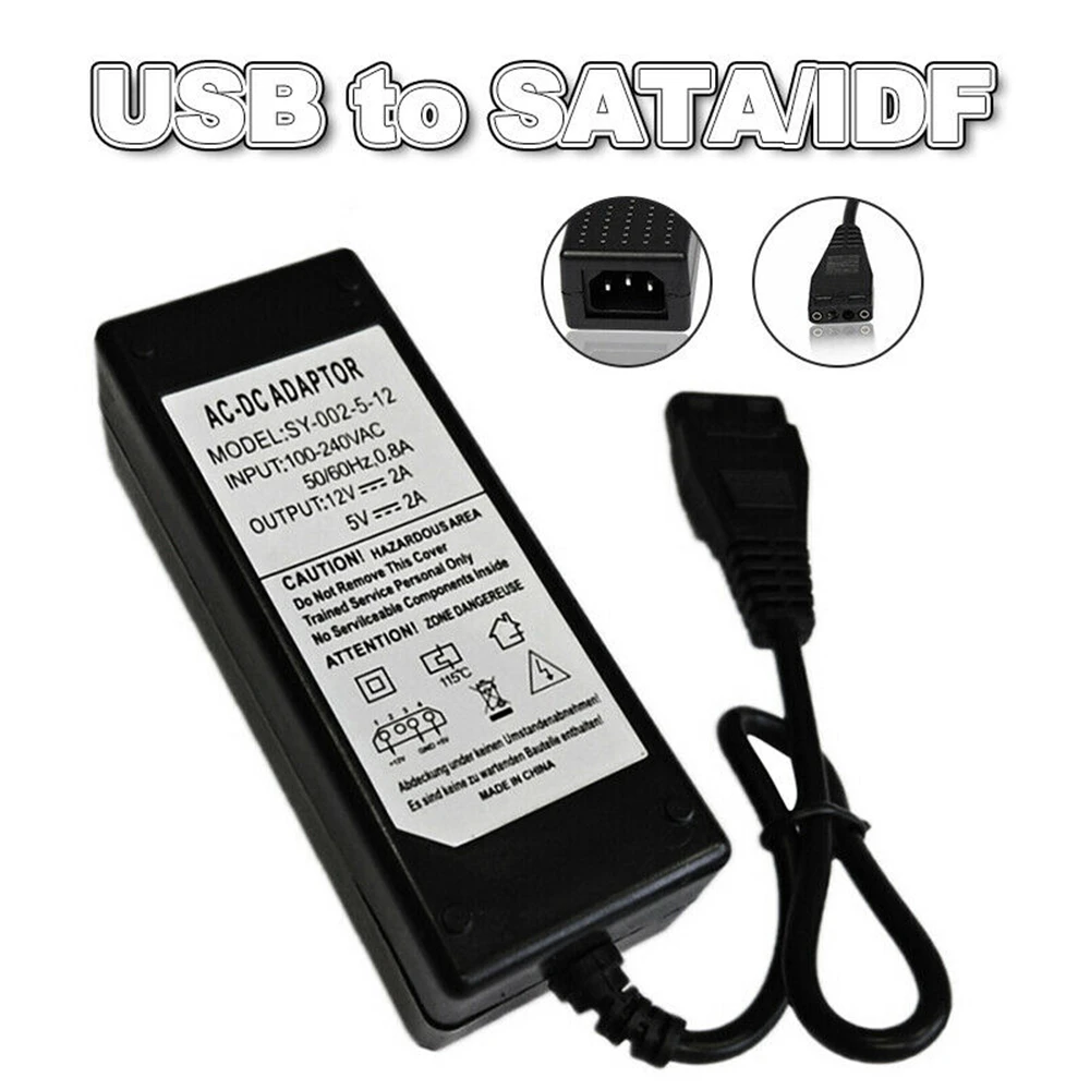 12V/5V 2.5A USB Cable to IDE/SATA Power Supply Adapter Hard Drive/HDD/CD-ROM AC DC computer components  accessories