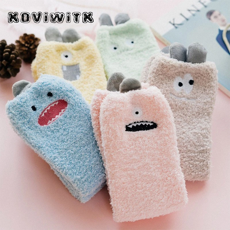 Women's Cotton Thickening Cashmere Lovely socks for women ladie Fluffy girl Breathable Warm Casual short sock female women sox