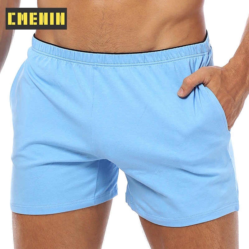 CMENIN Boxer Men Underwear Cotton Pouch Boxershorts Sleep Men Underpants Panties For Swim Or Boxers Shorts With Pocket OR130