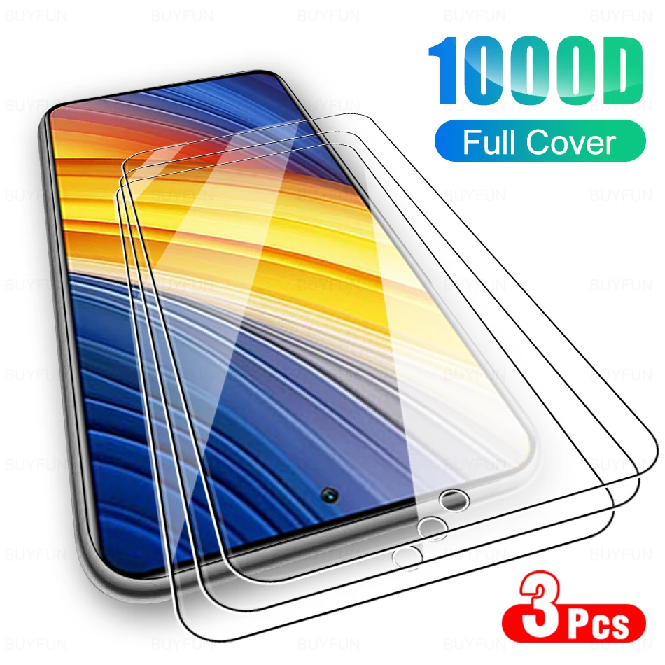 3 Pcs Tempered Glass For Xiaomi Mi Poco X3 Pro Protective On Xiomi Pocox3 Pocox3pro X 3 GT X3pro X3 Pro Screen Protectors Film