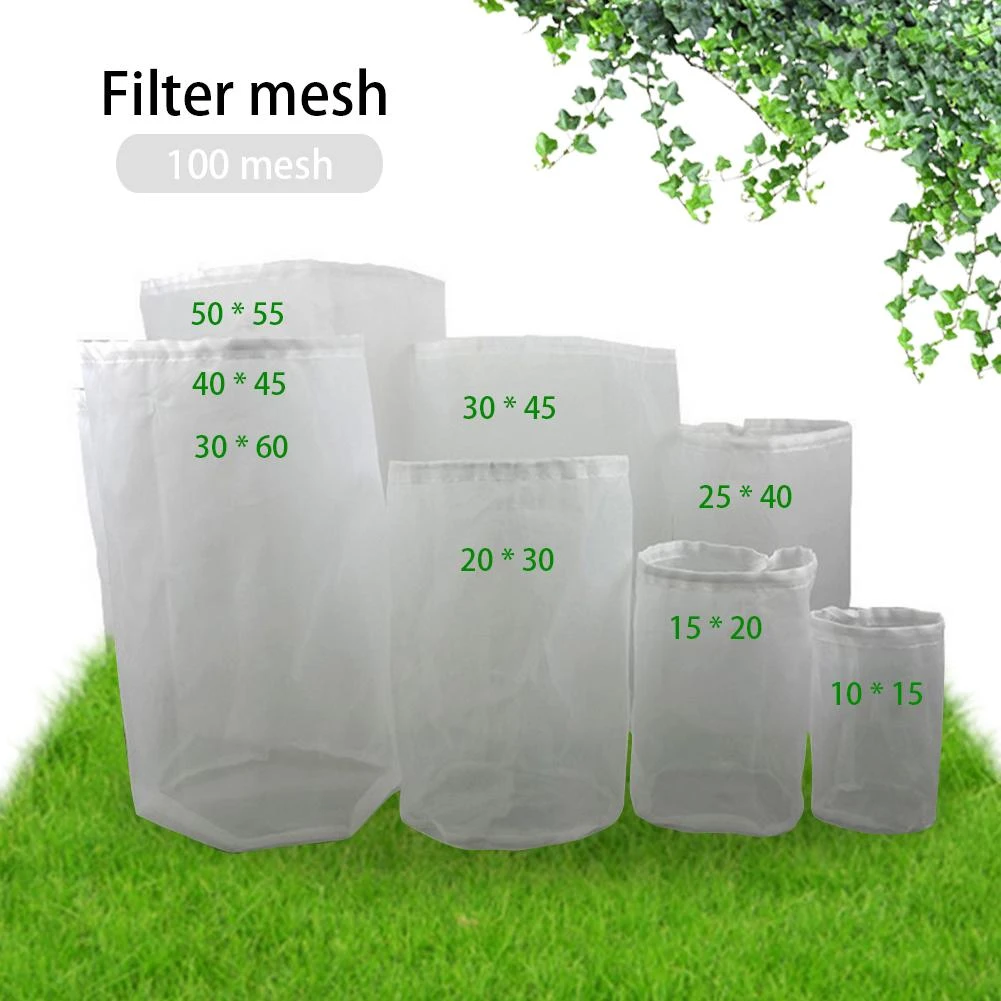 Topselling 8 Sizes Home Beer Brewing Wine Filter Bag Tea Nuts Juice Milk Nylon Net Filter Bag Net Filter Reusable