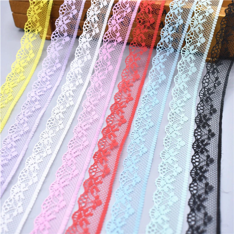 10 Yards Lace Ribbon Tape 20MM Wide Trim Fabric DIY Embroidered wedding Net Cord For Sewing Decoration african lace fabric