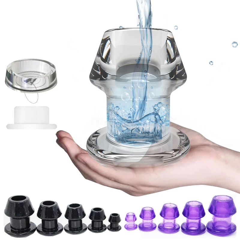 Hollow Butt Plugs Anal Plug/Dilator/Tunnel/Cleaning/Expansion/Masturbator/Anchor/Shower Enema Prostate Massager Intimate Goods