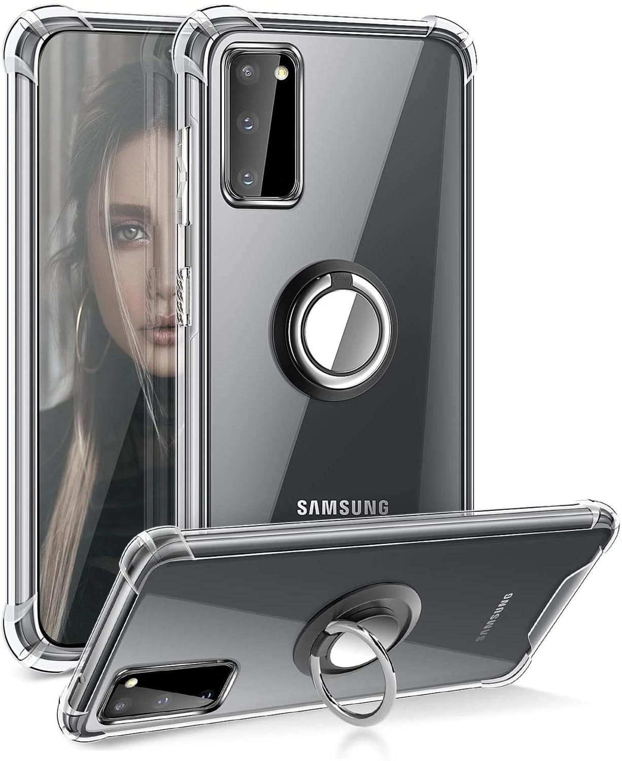 Shockproof Soft Ring Case For Samsung Galaxy S10 M11 M21 Note 10 Lite 5G S10e S10+ Plus S20 Ultra A51 A71 M31 A41 A21 A50S A30