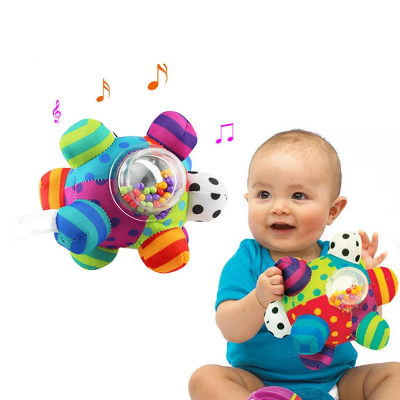 Baby Toy Fun Little Loud Bell Baby Ball Rattles Toy Develop Baby Intelligence Grasping Toy Hand Bell Rattle Toys For Baby Infant
