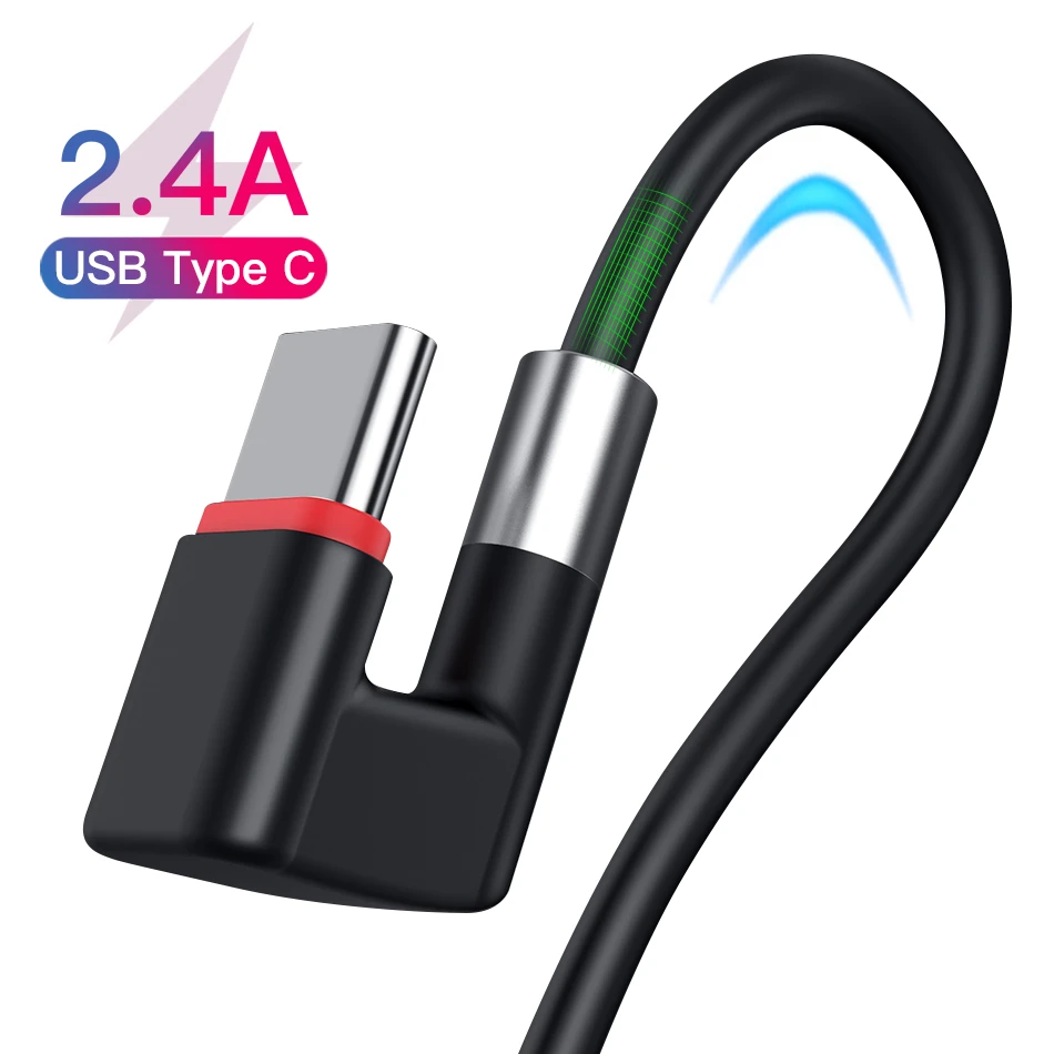180 Degree Micro USB Type C Cable Fast Charging Wire for Samsung Galaxy S8 S9 Plus Huawei Mobile Phone USB C Charger Cable